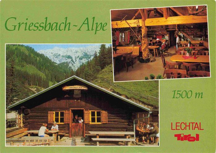 Griessbach-Alpe 1500m Haeselgehr Tirol AT Berghuette im Lechtal