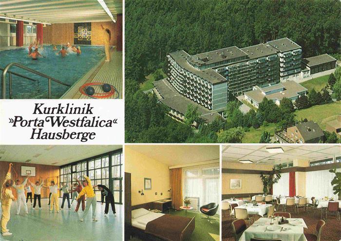 PORTA WESTFALICA NRW Kurklinik Porta Westfalica Hausberge Luftaufnahme Hallenbad