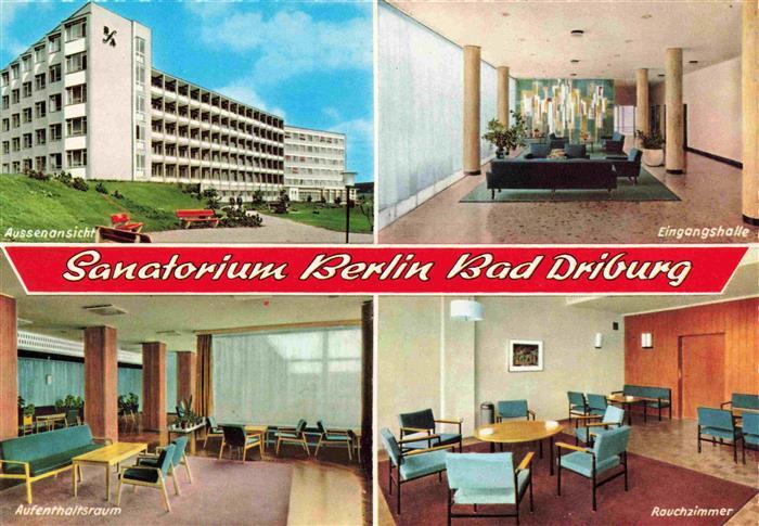 BAD DRIBURG Sanatorium Berlin Eingangshalle Aufenthaltsraum Rauchzimmer