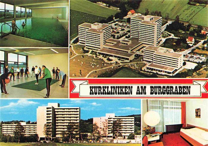 BAD SALZUFLEN Kurkliniken am Burggraben Hallenbad Gymnastikraum Luftaufnahme