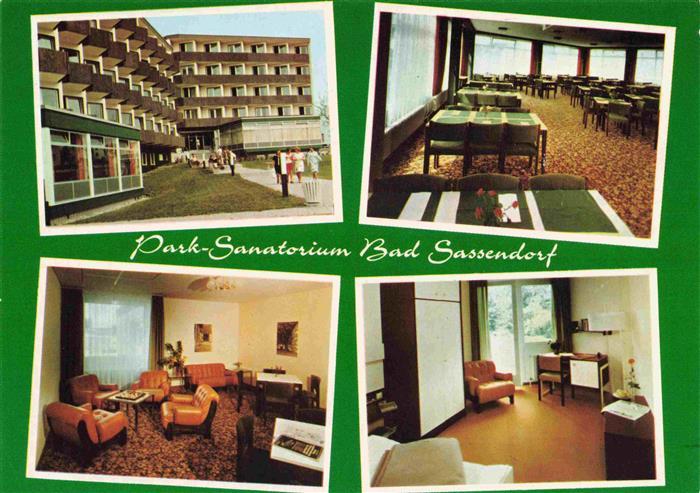 Bad Sassendorf Park-Sanatorium Speisesaal Aufenthaltsraum Patientenzimmer