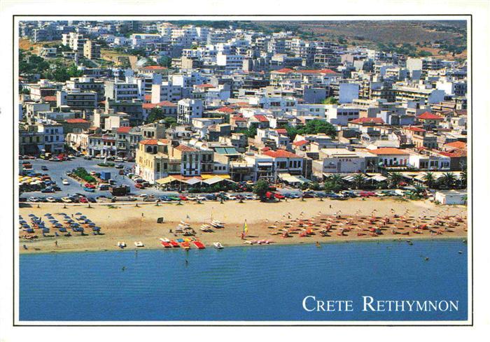 Rethymnon Rethimnon Crete Greece Fliegeraufnahme