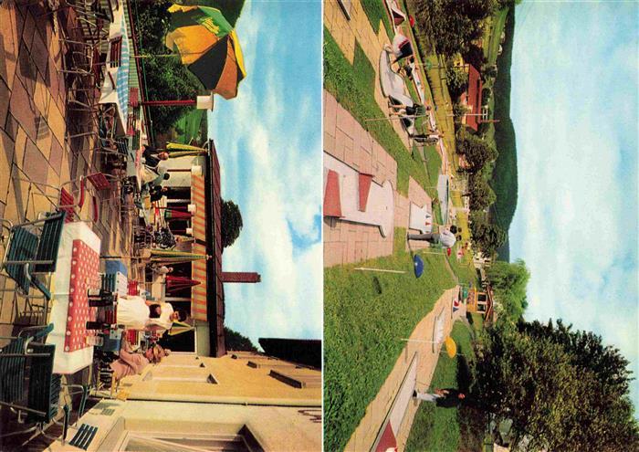 Warmensteinach Fichtelgebirge Bayern Hotel Krug Restaurant Terrasse Minigolf