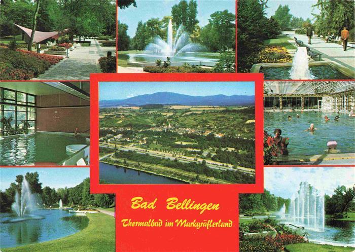 Bad Bellingen Luftaufnahme Kurpark Hallenbad Fontaene