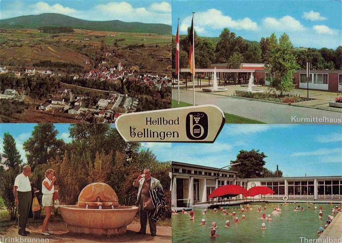 Bad Bellingen Heilbad Thermalmineralbad Kurmittelhaus Trinkbrunnen Luftaufnahme