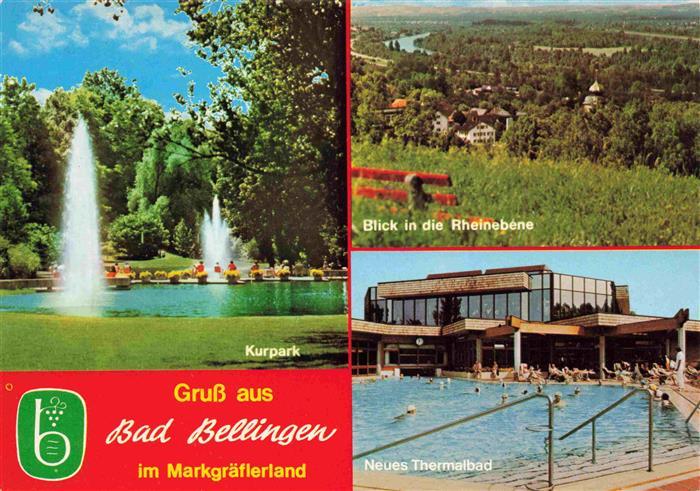 Bad Bellingen Panorama Rheinebene Kurpark Thermalbad Kurort im Markgraeflerland