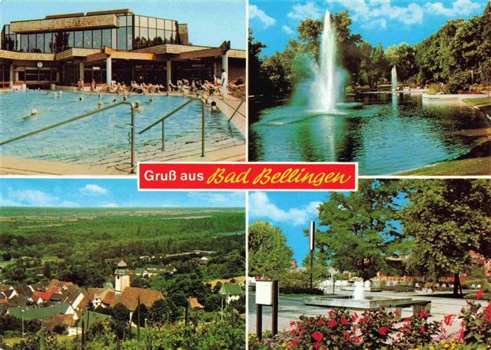 Bad Bellingen Panorama Kurort im Markgraeflerland Schwarzwald Thermalbad Kurpark