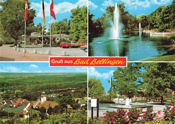 Bad Bellingen Kurpark Wasserspiele Panorama Kurort im Markgraeflerland Schwarzwa