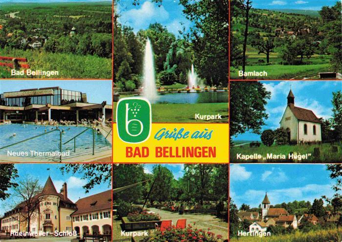 Bad Bellingen Panroama Kurort im Markgraeflerland Schwarzwald Thermalbad Kurpark