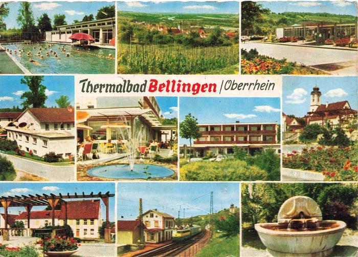Bad Bellingen Kurort im Markgraeflerland Schwarzwald Thermalbad Kurhaus Kirche B