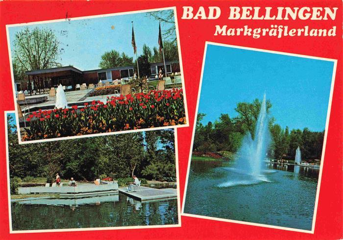 Bad Bellingen Thermalmineralbad Kurpark Fontaene Kurort im Markgraeflerland Schw