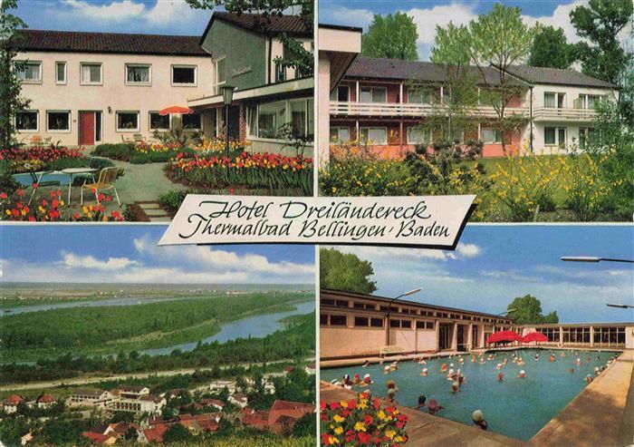 Bad Bellingen Hotel Dreilaendereck Thermalbad Panorama Kurort im Markgraeflerlan