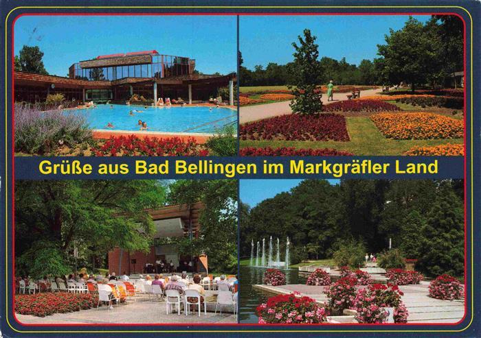 Bad Bellingen Kurort im Markgraeflerland Schwarzwald Thermalbad Kurpark Konzertp