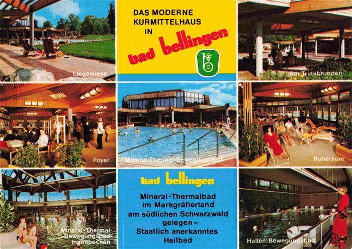 Bad Bellingen Kurmittelhaus Mineral-Thermalbad Kurort im Markgraeflerland Schwar