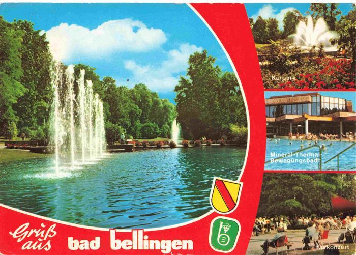Bad Bellingen Mineral-Thermalbad Kurpark Kurkonzert Fontaene Kurort im Markgraef