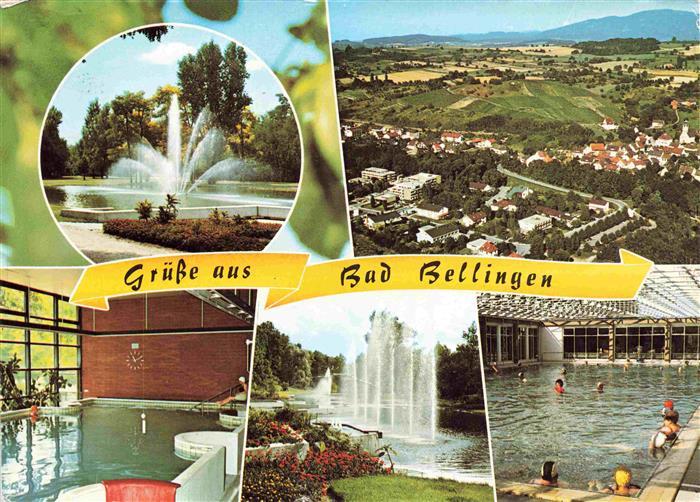 Bad Bellingen Luftaufnahme Kurort im Markgraeflerland Schwarzwald Kurpark Fontae