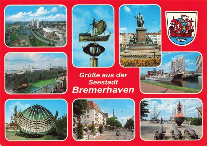 BREMERHAVEN Nordsee Teilansichten Seestadt Denkmal Hafen Hochhaeuser