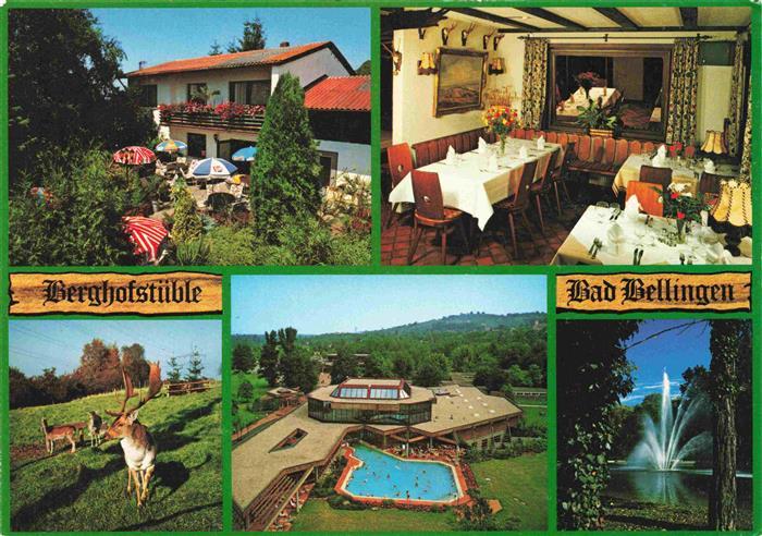 Bad Bellingen Berghofstueble Gastraum Wild Thermalbad Kurpark Kurort im Markgrae
