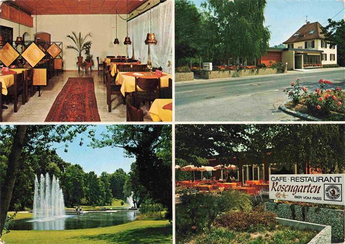 Bad Bellingen Café Restaurant Rosengarten Kurpark Wasserspiele Kurort im Markgra