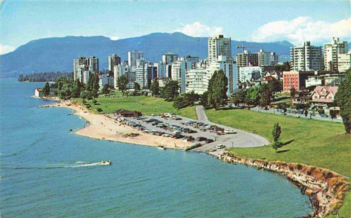 VANCOUVER BC Canada Sunset Beach and Apartments Fliegeraufnahme