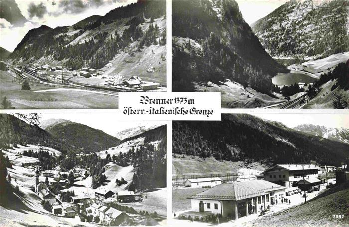 Brenner Brennero Suedtirol IT oesterreichisch italienische Grenze Panorama