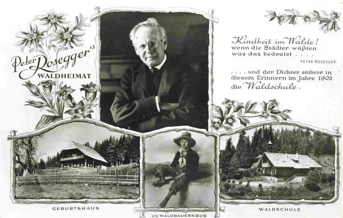 Krieglach Steiermark AT Peter Rosegger Portrait Geburtshaus Als