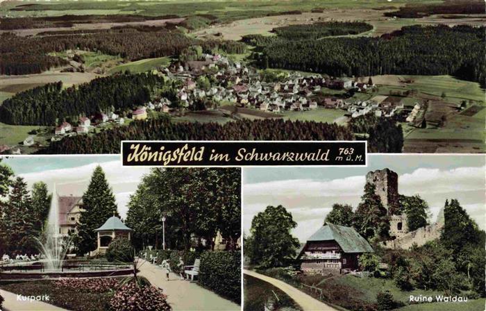 Koenigsfeld Schwarzwald Fliegeraufnahme Kurpark Ruine Waldau