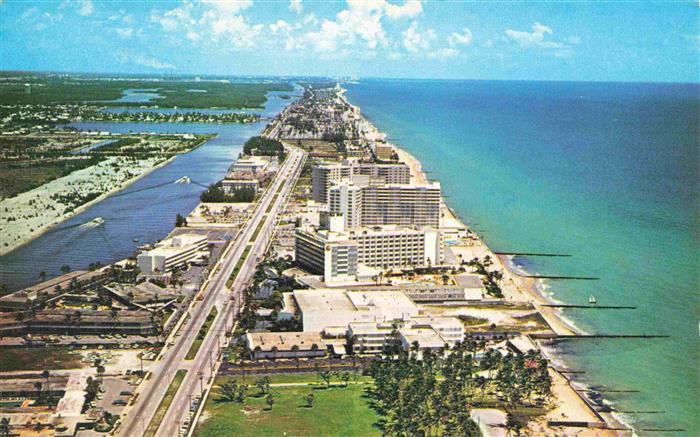 Hollywood Florida USA Waterway along the Atlantic Ocean