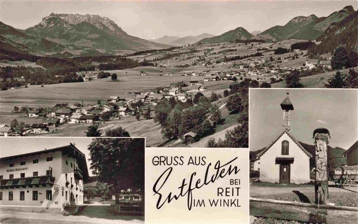 Entfelden Reit im Winkl Bayern Panorama Gasthof Blaserwirt Kirche