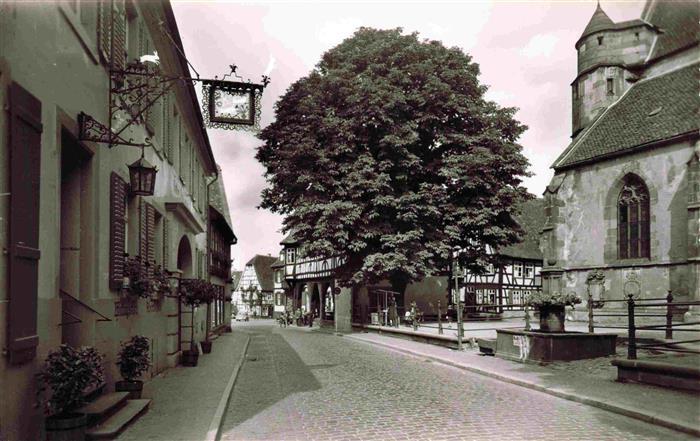 Michelstadt Blick vom Kirchplatz zum Rathaus