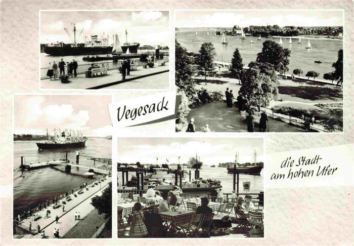 Vegesack BREMEN Pier Ozeandampfer Segelregatta Strandcafe