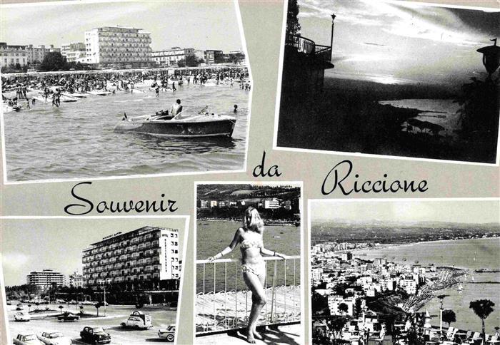 Riccione Rimini IT Strandpartien Hotels Teilansichten