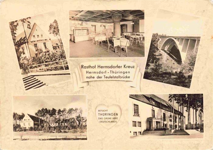 Hermsdorf Stadtroda Thueringen Rasthof Hermsdorfer Kreuz Gastraum Teufelsbruecke