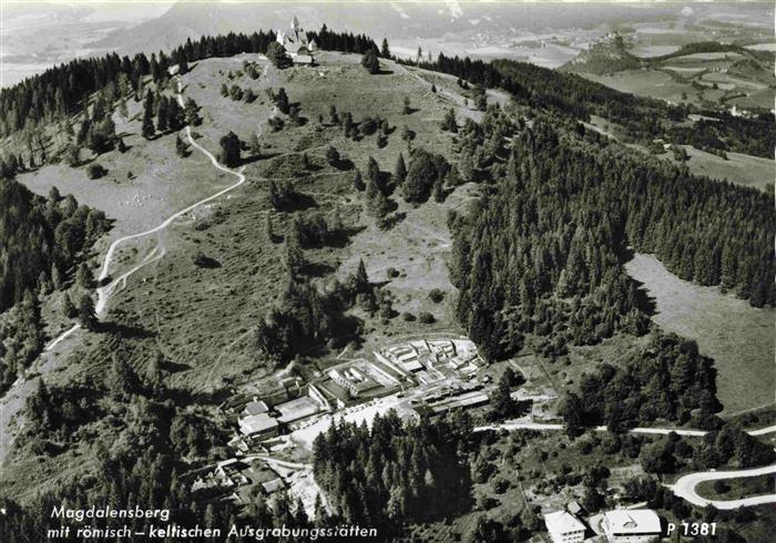 Magdalensberg Kaernten AT Fliegeraufnahme