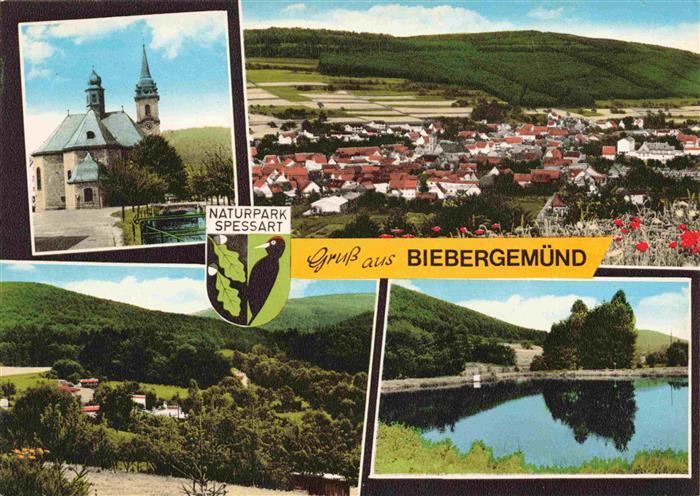 Biebergemuend Kirche Panorama Park Seepartie
