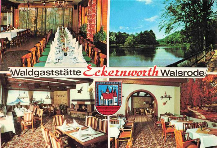 Walsrode Lueneburger Heide Waldgaststaette Eckernworth Speisesaal Gastraeume See