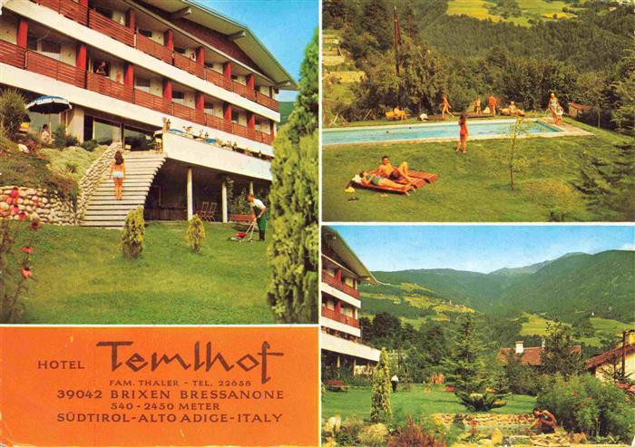 Brixen Bressanone Suedtirol IT Hotel Temlhof Freibad Park