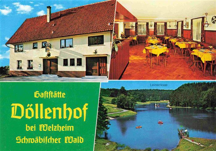 Welzheim Gaststaette Doellenhof Gastraum Leinecksee