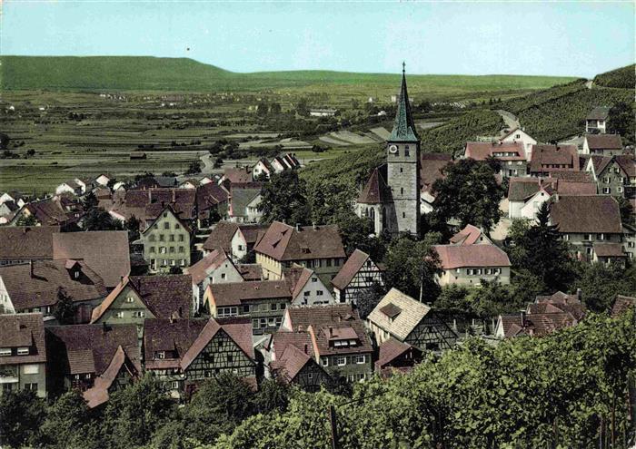 Grunbach Remshalden BW Ortsansicht mit Kirche