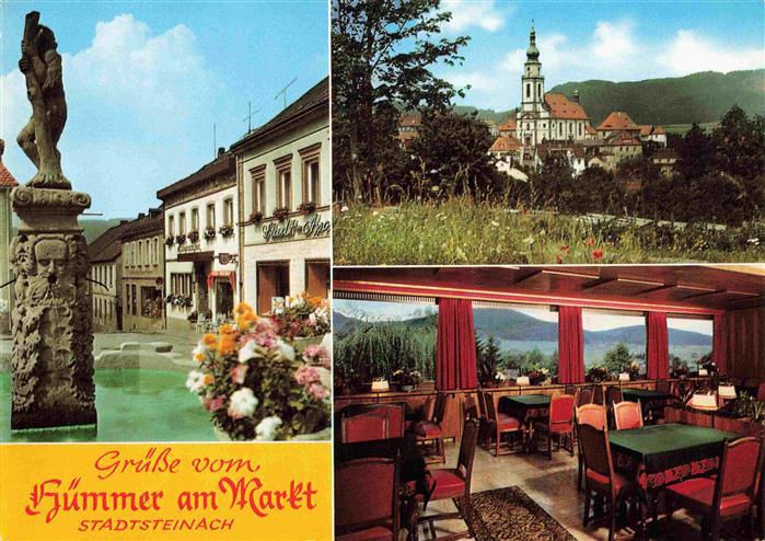 Stadtsteinach Gasthof Huemmer am Markt Kirche Gaststube