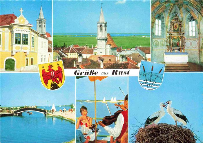 Rust Neusiedlersee Burgenland AT Buergerhaus Seeblick Fischerkirche Seebad Seere