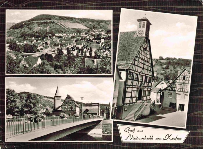 Niedernhall BW Panorama Stadthallen Gaststaette Bruecke
