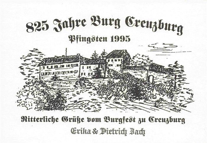 Creuzburg Thueringen Burg Creuzburg 825 Jahre Zeichnung