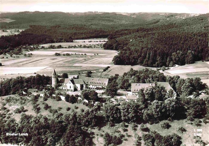 Lorch Remstal BW Kloster und Waldcafe Muckensee Fliegeraufnahme