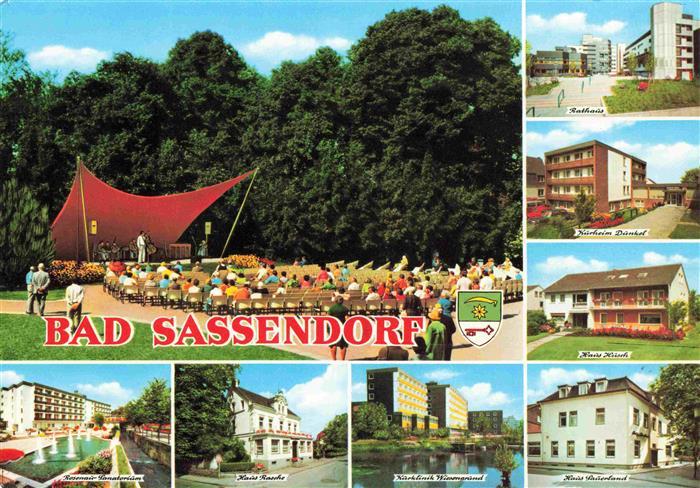 Bad Sassendorf Rathaus Kurheim Dunkel Haus Huesch Haus Sauerland Kurklinik Wiese