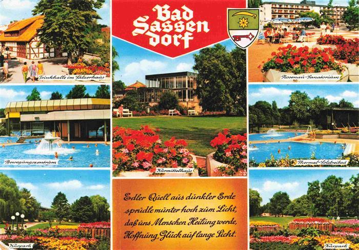 Bad Sassendorf Trinkhalle Bewegungszentrum Kurpark Kurmittelhaus Rosenau Sanator