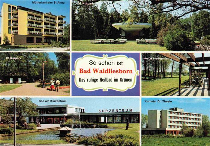 Bad Waldliesborn Muetterkurheim St Anna Kurpark Am Wassergarten See am Kurzentru