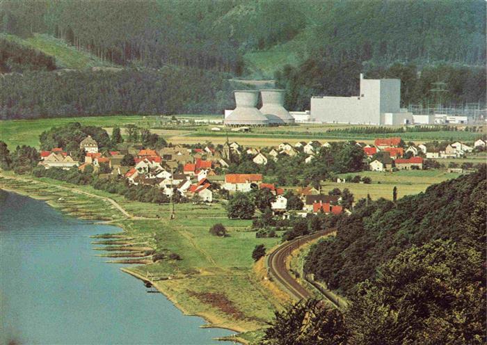 Wuergassen Beverungen Fliegeraufnahme mit Kraftwerk