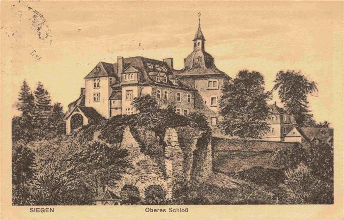 SIEGEN Westfalen Oberes Schloss Kuenstlerkarte