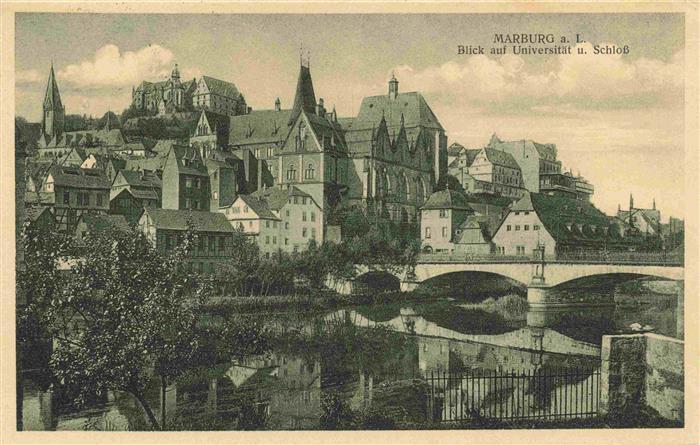 MARBURG  LAHN Blick auf Universitaet und Schloss